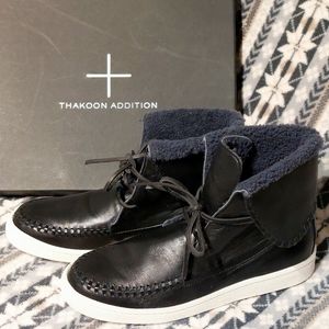 Thakoon Addition Warwick shearling-lined high top sneakers, sz 40, NWT